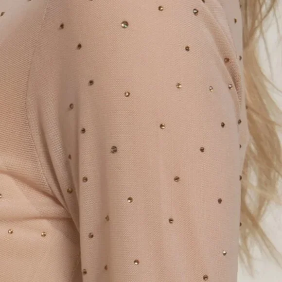 CLEAR OUT!!!! Sheer Rhinestone Top - Picture 5 of 6